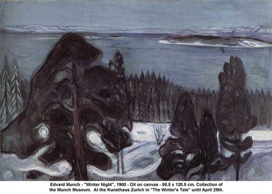 Photo:  Edvard Munch 'Winter Night'